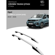 Turtle Opel Combo E  2019-2026 Uzun Şasi Crown Tavan Çıtası -Gri (Uzun Şasi)