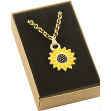Marsilyan Ayçiçeği Mineli Kutulu Kolye