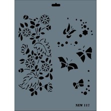 Ergün Collection Rich New Seri N-117 Stencil 35X25 cm