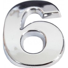 Ergün Collection Cemax Krom Yapışkanlı 6 Rakamı 5 cm