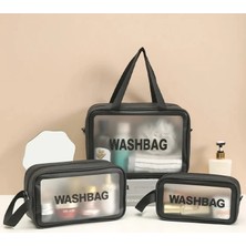 Marsilyan Ezere Su Geçirmez Premium Kalite Seyahat Makyaj ve Kozmetik Çantası 3 Adet SET-(5775)