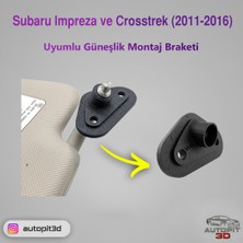 AutoPit 3D Subaru Impreza & Crosstrek (2011–2016) Uyumlu Güneşlik Montaj Braketi