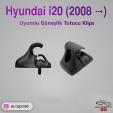 AutoPit 3D Hyundaı I20 (2008 → ) Uyumlu Güneşlik Tutucu Klipsi