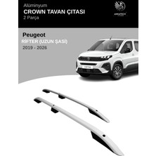Turtle Peugeot Rıfter 2019-2026 Uzun Şasi Crown Tavan Çıtası -Gri (Uzun Şasi)