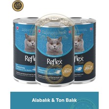 Reflex Plus Jöle Içinde Et Parçacıklı Alabalıklı ve Ton Balıklı Yetişkin Kedi Maması 3X400GR