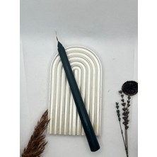Verda Desing Dekoratif Pastel Mat Koyu Yeşil Şamdan Mumu 1 Li