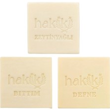 Hakiki Doğal Bıttım, Defne ve Zeytinyağlı Sabun Seti 3’lü 150 gr | Yemeklik Zeytinyağı ile Premium Bakım