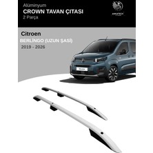 Turtle Cıtroen Berlingo 2019-2026 Uzun Şasi Crown Tavan Çıtası -Gri (Uzun Şasi)