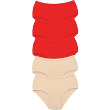 Marsilyan 5 Adet Tutku Kadın Yüksek Bel Bato Kalın Lastik Külot S6