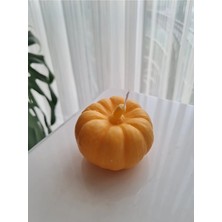Verda Desing Kokulu Açık Turuncu Bal Kabağı El Yapımı Dekoratif Tasarım Mum