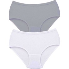 Marsilyan 2 Adet Tutku Kadın Yüksek Bel Bato Kalın Lastik Külot S10