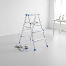 Marsilyan 4+4 Çift Basamaklı Alüminyum Metal Merdiven