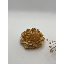 Verda Desing El Yapımı Dekoratif ve Hediyelik Metalik Altın Gümüş Renk Şakayık Çiçeği Mumu 1 Li