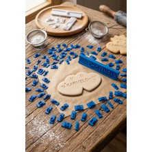 Karmelom Studio Italik Yazı Tipi Harf, Sembol ve Sayı 86 Parça Stampa Baskı Set - Kurabiye & Şeker Hamuru ve Sabun Için