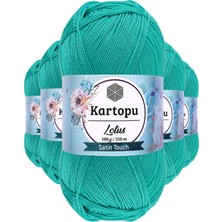 Marsilyan 5 Adet Lotus Bikini Büstiyer Bluz Örgü Ipi  K440 Yeşil