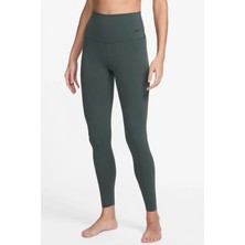 Nike Dri Fit Zenvy Gentle Support Infina Soft Womens Training Tight Yüksek Belli Toparlayıcı 7/8  Kadın Antreman Taytı Yeşil