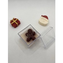 Verda Desing Yılbaşı Hediyesi Beyaz Kutuda Kurabiye Adam El Yapımı Dekoratif Tasarım Mum