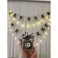 Verda Desing Hediyelik Hayırlı Ramazanları Notlu Kutulu Yeşil Küçük Bubble El Yapımı Dekoratif Tasarım Mum