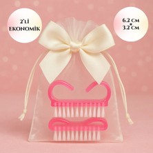 2li Pembe Tırnak Fırçası Özel Hediyelik Kese Içinde | Hijyenik ve Dayanıklı