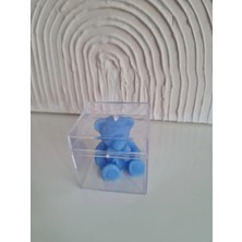 Verda Desing Kutulu Mavi Ayıcık El Yapımı Dekoratif Tasarım Mum