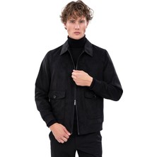 Echol Erkek Standart Fit Nubuk Iki Cepli Fermuarlı Mevsimlik Mont