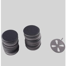 Rulia Professional Tek Kullanımlık 100 Adet (80 Grit) Podo Disk Yedek Uçlar | Zımpara Pedi 25 mm