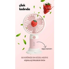 Metaforce Kişiye Özel Isimli Mini Fan Soğutucu Vantilatör Pembe Renkli Modern Tasarım