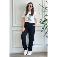 Beli Lastikli Nervür Dikişli Pantolon