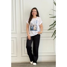 Beli Lastikli Bol Paça Pantolon