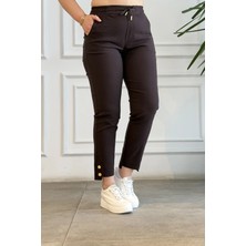 Beli Lastikli Paçası Asimetrik Pantolon