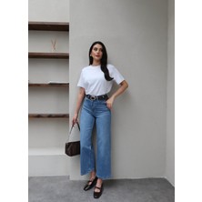 Esra Helvacı Kemerli Geniş Paça Jean