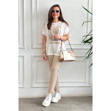 Duble Paça Beli Lastikli Pantolon