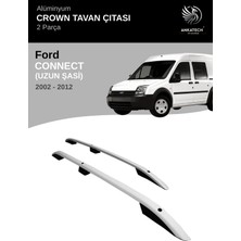 Turtle Ford Connect Maxi 2002-2012 Crown Tavan Çıtası -Gri (Uzun Şasi)