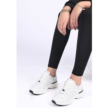 Bestello Bağcıklı Termo Taban Tekstil Hakiki Deri Sneaker 338-7106 Kadın Ayakkabı
