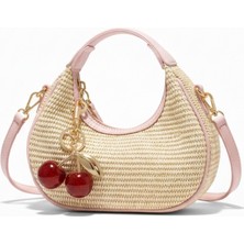 Ayshee Kadın Pudra Hasır El Çantası