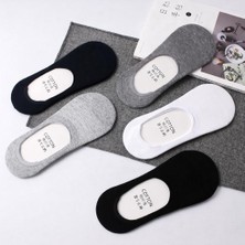 Sky Socks 8'li Ekonomik Paket Siyah-Beyaz-Gri Unisex Kısa Spor Babet Çorap