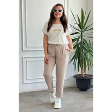 Beli Lastikli Havuç Paça Pantolon