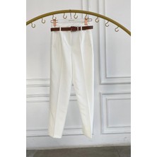 Kendinden Kemerli Kumaş Pantolon