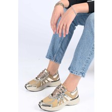 Bestello Bağcıklı Termo Taban Tekstil Hakiki Deri Sneaker 338-7106 Kadın Ayakkabı