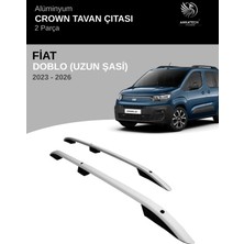 Turtle Fıat Doblo  2023-2026 Uzun Şasi Crown Tavan Çıtası -Gri (Uzun Şasi)
