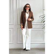 Arka Süs Cep Detaylı Palazzo Pantolon