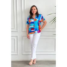 Beli Kemerli Asimetrik Paça Kumaş Pantolon