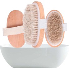 Marsilyan Parlak ve Pürüzsüz Görünüm Sağlayan %100 Doğal At Kılı Selülit Fırçası (Özel Kutulu)