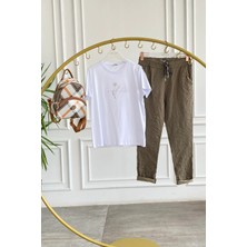 Beli Lastikli Duble Paça Pantolon