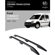Turtle Ford Connect Maxi 2002-2012 Crown Tavan Çıtası -Siyah (Uzun Şasi)
