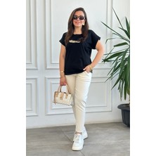 Duble Paça Beli Lastikli Pantolon