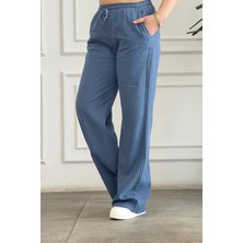 Beli Lastikli Pamuk Palazzo Pantolon