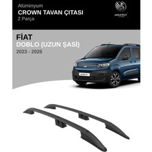 Turtle Fıat Doblo  2023-2026 Uzun Şasi Crown Tavan Çıtası -Siyah (Uzun Şasi)