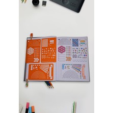 Karmelom Studio Bullet Journal Geometrik Şekil ve Süslemeler 3'lü Mini Şablon Cetvel Set