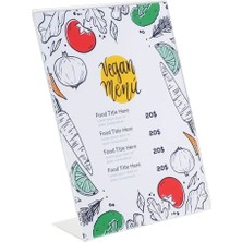 Arte Display L Tipi Dikey A4 Pleksi Masaüstü Şeffaf Föylük Broşürlük Fiyatlık 25LI Paket